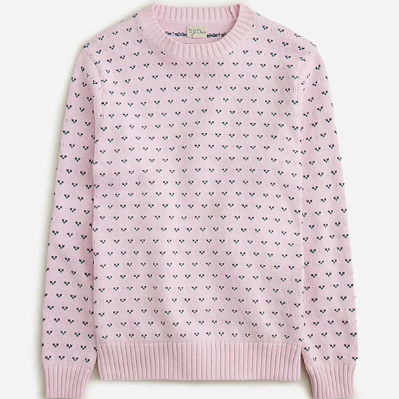J. Crew Heritage Cotton Sweater in Bird's-eye Stitch - Picture 2 of 9